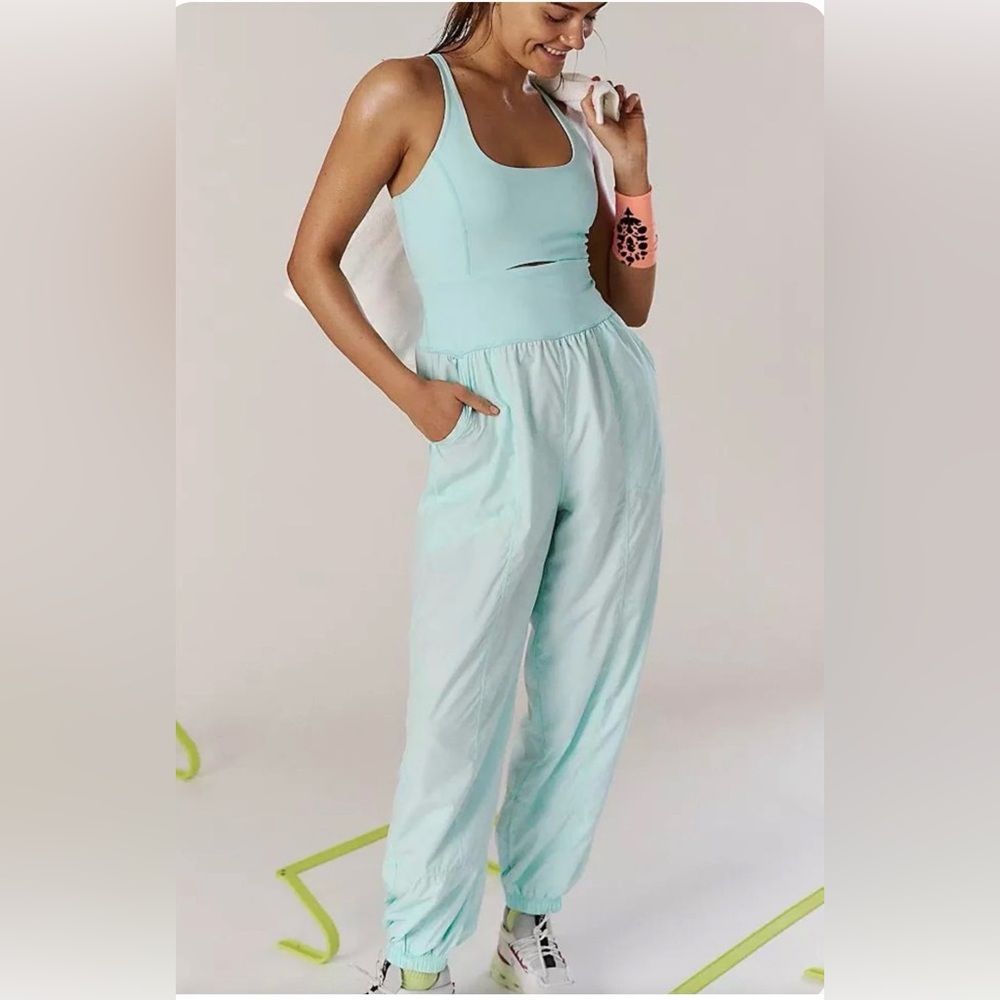Free People Movement Righteous Onesie in Mojito Mint Green Blue Size XS NWOT - Picture 2 of 9